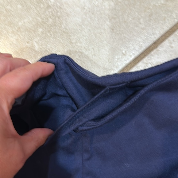 NWT! Fabletics Ponte Skinny Knit Zip Split Ankle Pants XL Navy - Picture 7 of 11